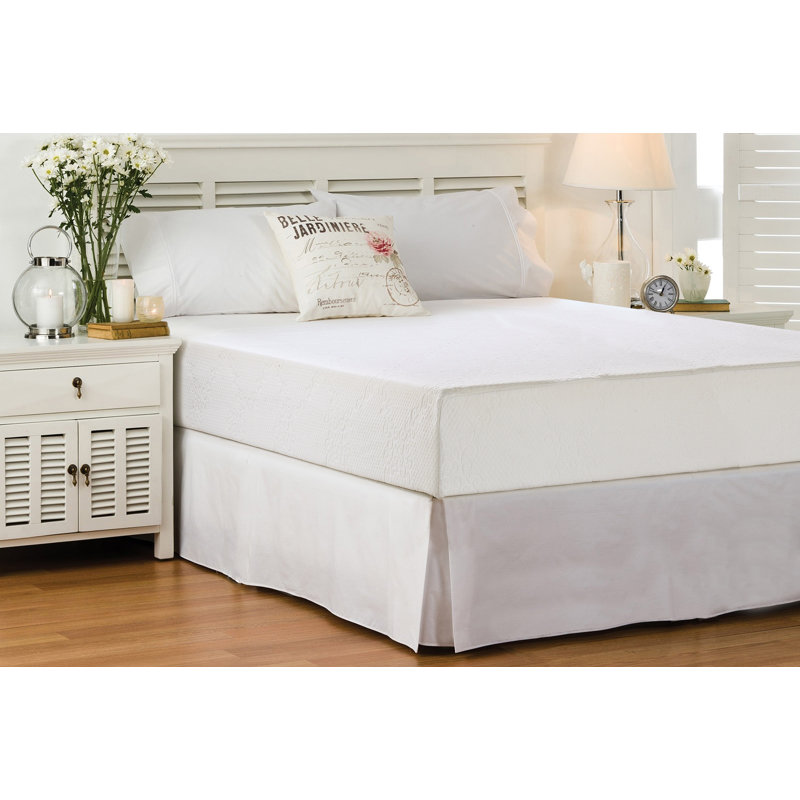 white bed skirt